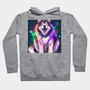 Cute Alaskan Malamute Drawing Hoodie